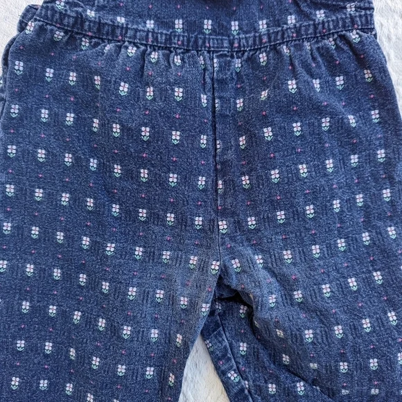 Vintage OshKosh║Floral Denim Overalls║Size 4T - Picture 7 of 8